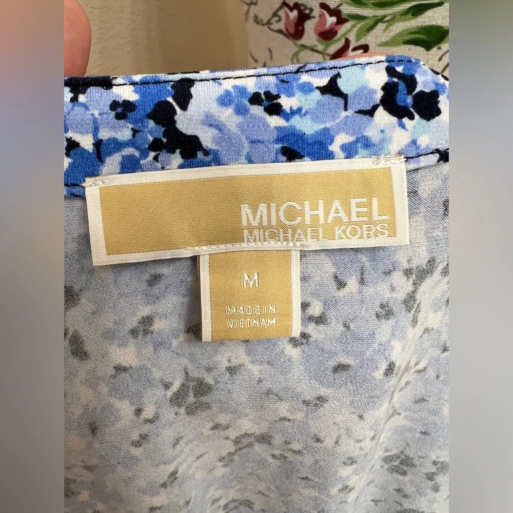 Michael Kors Blue and White Floral Dress